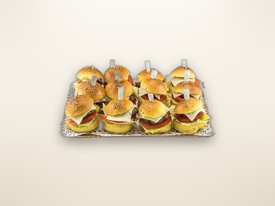Bandeja de mini hamburguesas de Éboli